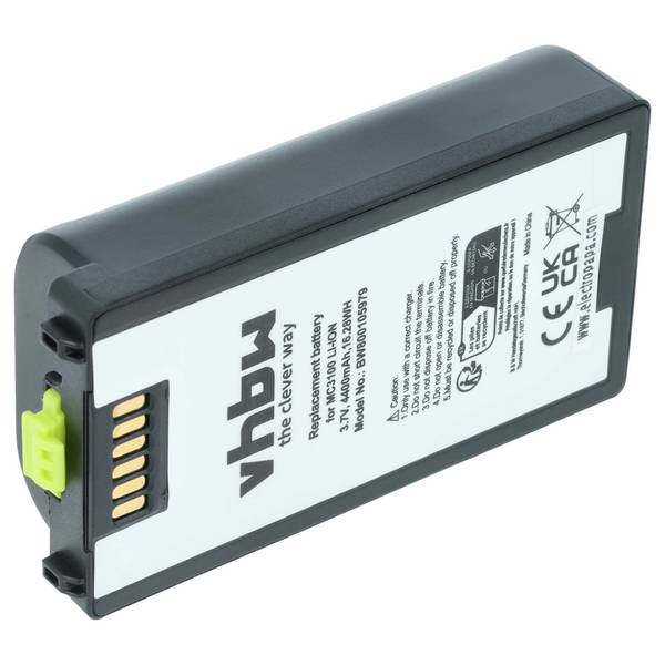vhbw Akku Ersatz für Symbol 82-127909-02 | BTRY-MC31KAB02, BTRY-MC31KAB02-50 für Barcodescanner POS (4400 mAh, 3,7 V