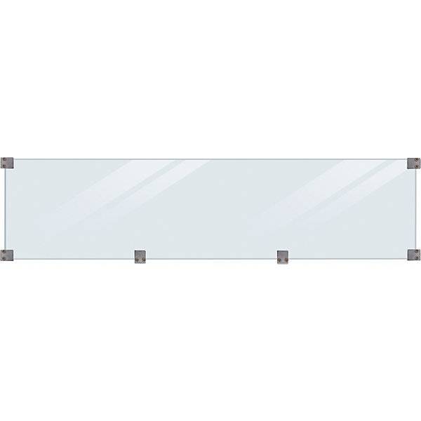 PLUS Plank Profilzaun mit Glas Holz BxH 1740 x 1250 mm natur. PLUS AS 84161149-1
