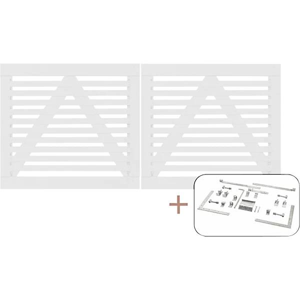 Tokyo Doppeltor inkl. Beschläge Holz BxH 2000 x 900 mm weiß. PLUS AS 84154849