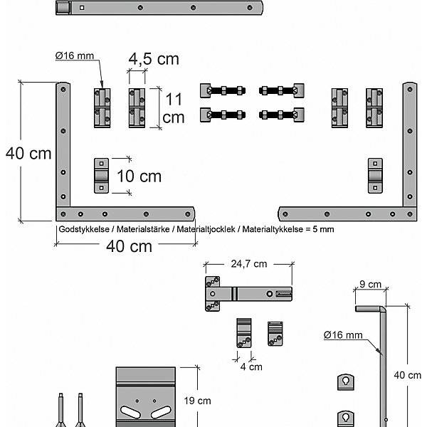 Tokyo Doppeltor inkl. Beschläge Holz BxH 2000 x 1800 mm umbragrau. PLUS AS 84155449-1