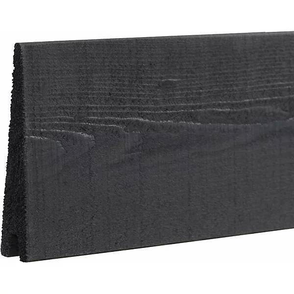 PLUS Klink Profilzaun mit Glas Holz BxH 1740 x 1250 mm schwarz. PLUS AS 84163149-3