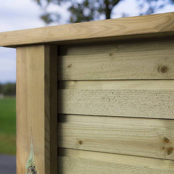 PLUS Plank Profilzaun Holz BxH 1740 x 910 mm natur. PLUS AS 84160149-2