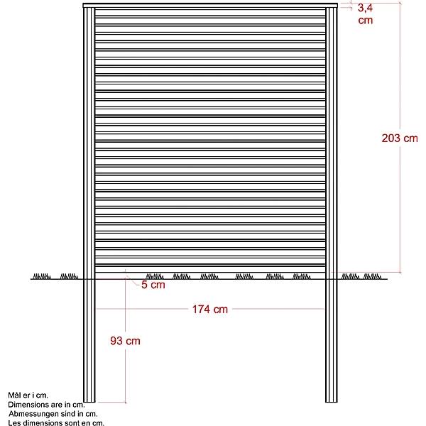 PLUS Plank Profilzaun Holz BxH 1740 x 2030 mm natur. PLUS AS 84160849-4