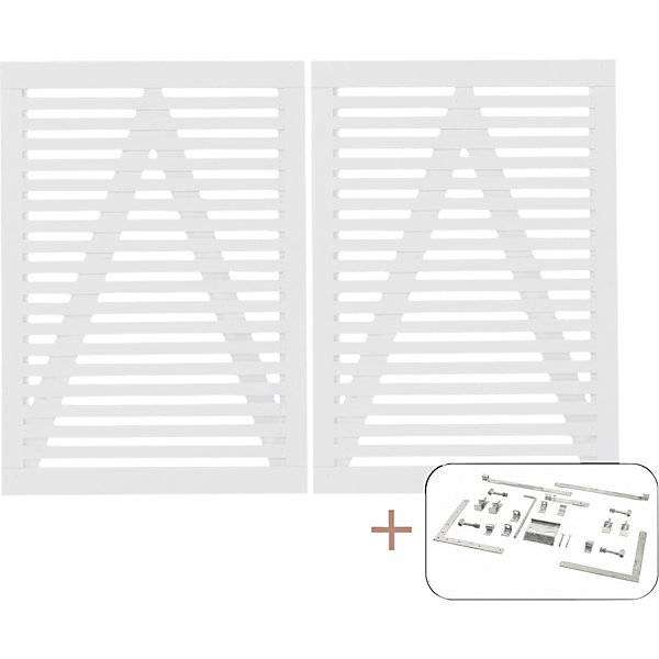 Tokyo Doppeltor inkl. Beschläge Holz BxH 2000 x 1400 mm weiß. PLUS AS 84154149