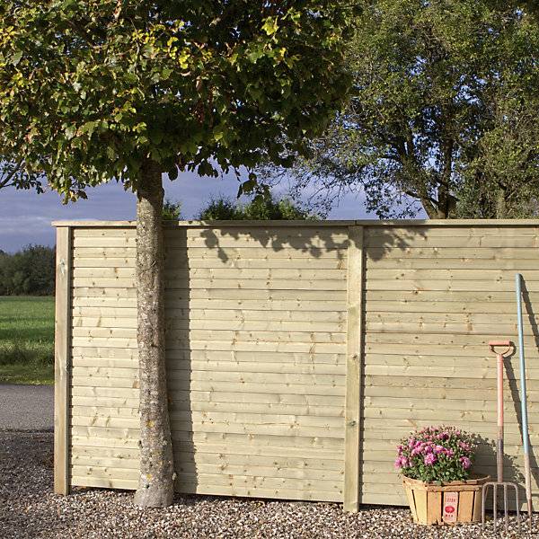 PLUS Plank Profilzaun Holz BxH 1740 x 1660 mm natur. PLUS AS 84160549-4