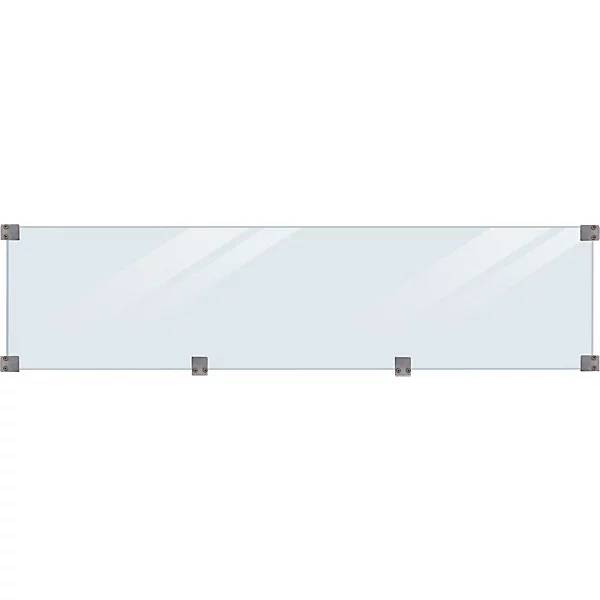PLUS Plank Profilzaun mit Glas Holz BxH 1740 x 1630 mm natur. PLUS AS 84161049-4
