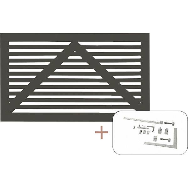 Tokyo Einzeltür Holz BxH 1500 x 900 mm umbragrau. PLUS AS 84154049-0