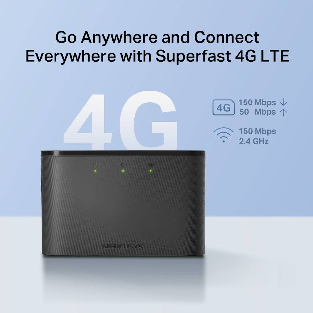 TP-LINK Mercusys MT110, Router für Mobilfunknetz, Schwarz, Akkustand, WLAN, 802.11a, 802.11b,-3