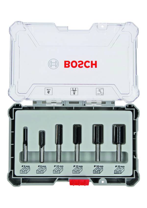 Fräser-Set, 6-teiliges Nutfräser-Set, 8-mm-Schaft