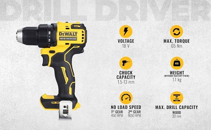 DeWalt DCD708N-XJ Akku-Bohrschrauber Baumarkt & Garten Werkzeuge Elektrowerkzeug-3