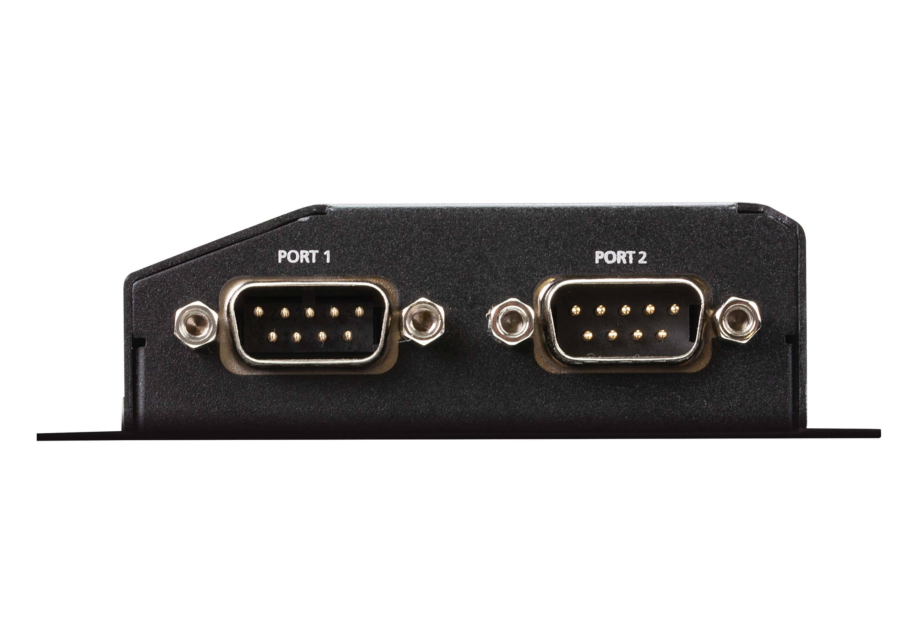 ATEN 2-Port RS-232 Sec Device Server over Ethernet Transmission PoE Power-1