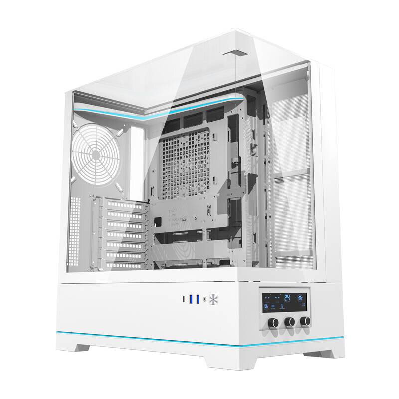 Darkflash DY450 Computergehäuse ohne Lüfter (weiß)-0
