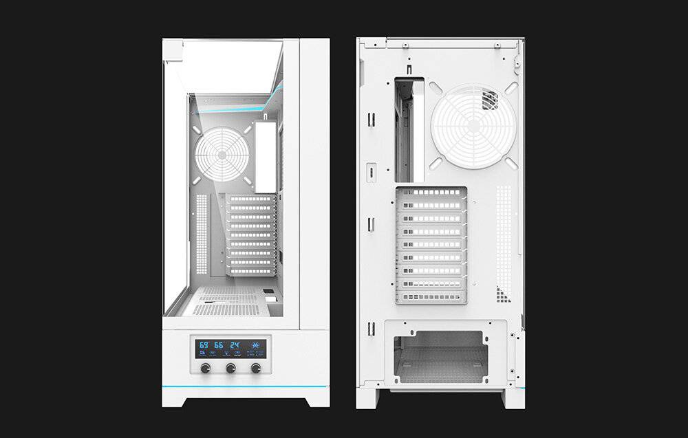 Darkflash DY450 Computergehäuse ohne Lüfter (weiß)-3