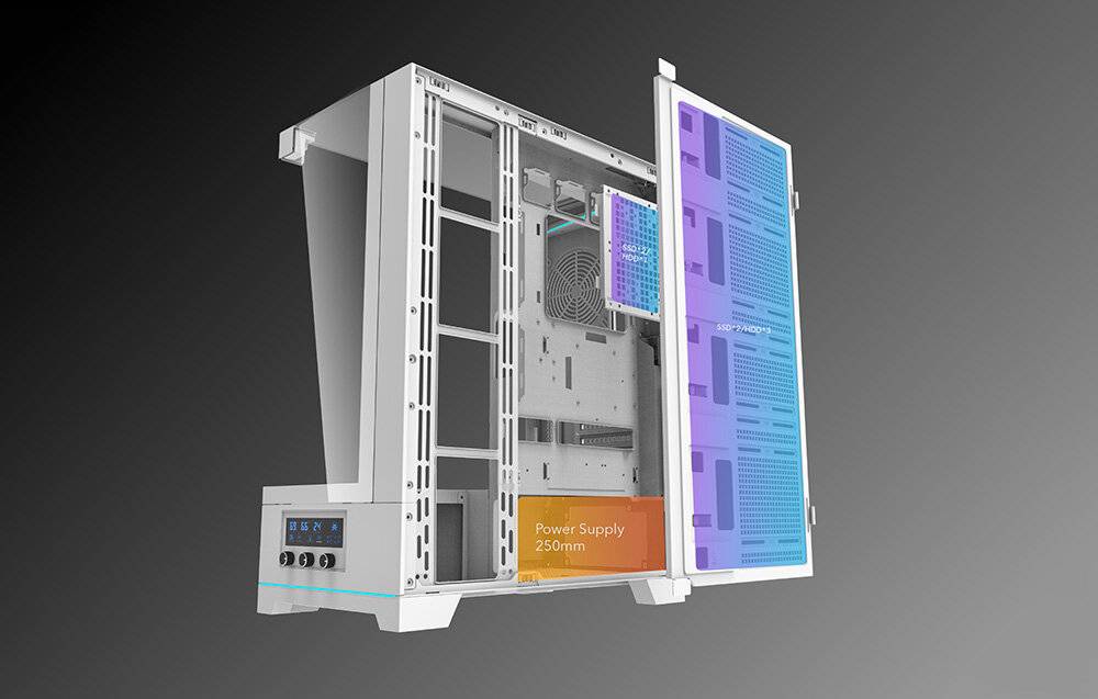 Preisbild für Darkflash DY450 Computergehäuse ohne Lüfter (weiß)
