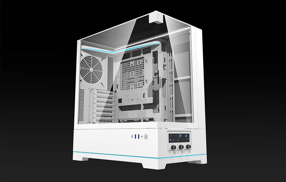 Darkflash DY450 Computergehäuse ohne Lüfter (weiß)-1