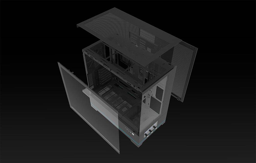 Darkflash DY451 Computergehäuse ohne Lüfter (schwarz)-3