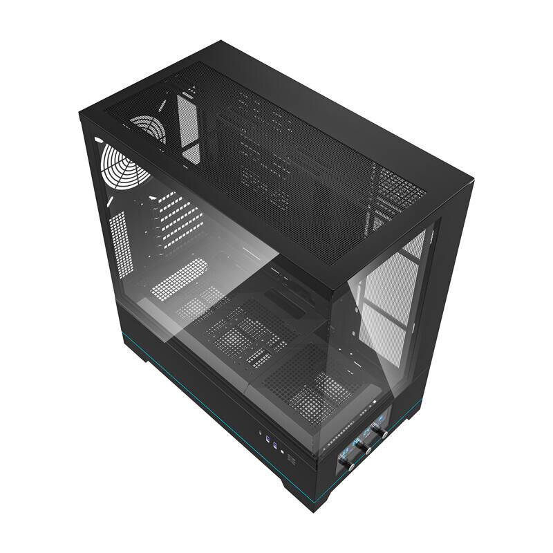 Symbolbild für Darkflash DY451 Computergehäuse ohne Lüfter (schwarz)