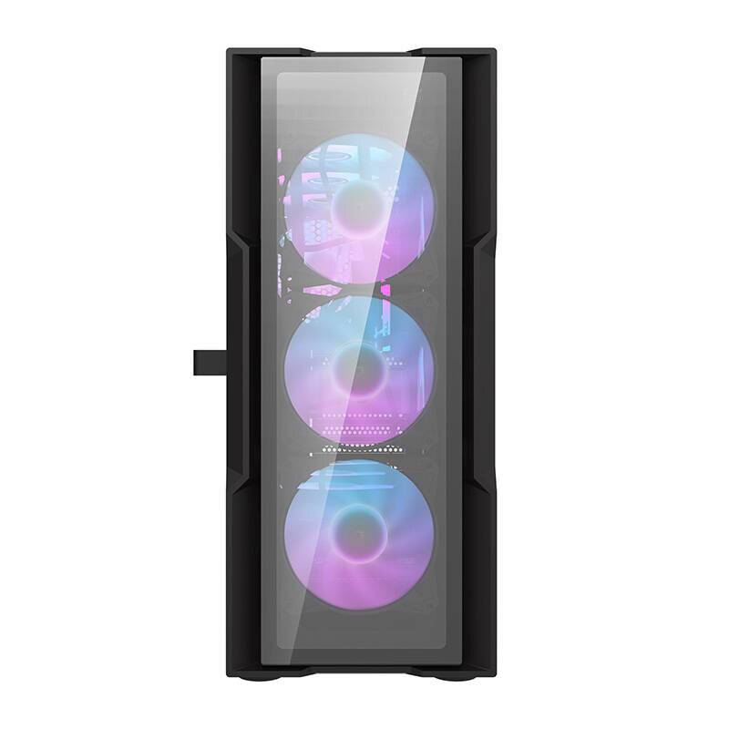Symbolbild für Darkflash DK431 Glas-Computergehäuse (schwarz) + 4 RGB-Lüfter