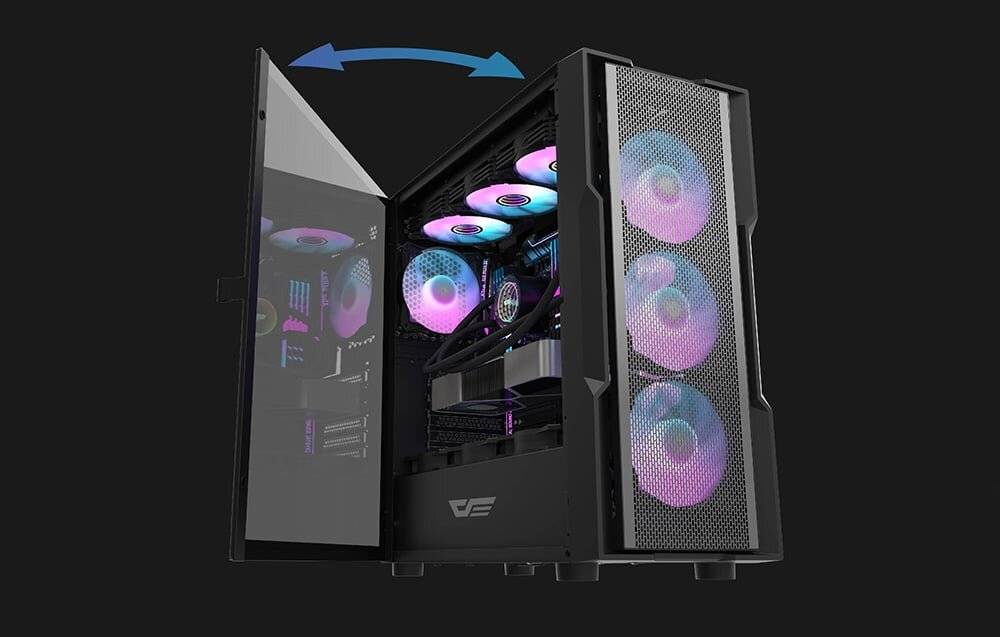 Preisbild für Darkflash DK431 Mesh Computergehäuse (schwarz) + 4 ARGB Lüfter