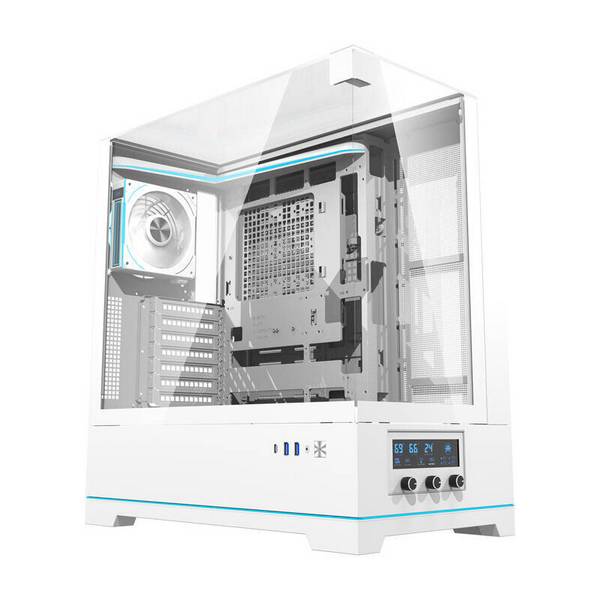 Darkflash DY450 PRO Computergehäuse (weiß) + 1 Lüfter