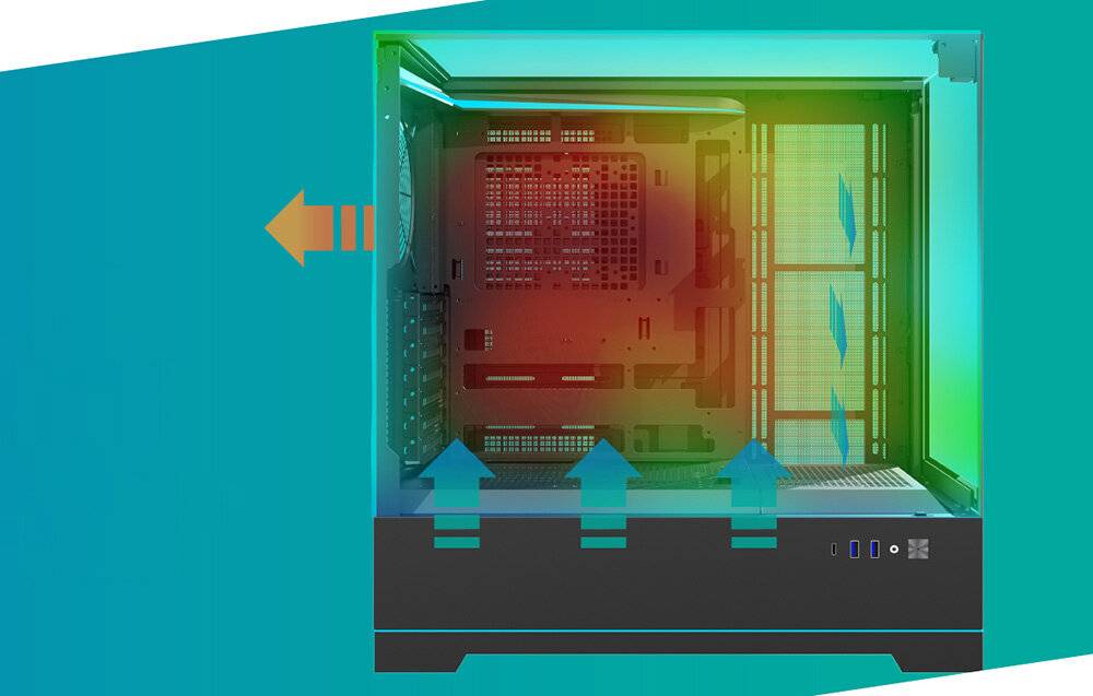 Preisbild für Darkflash DY450 PRO Computergehäuse (schwarz) + 1 Lüfter