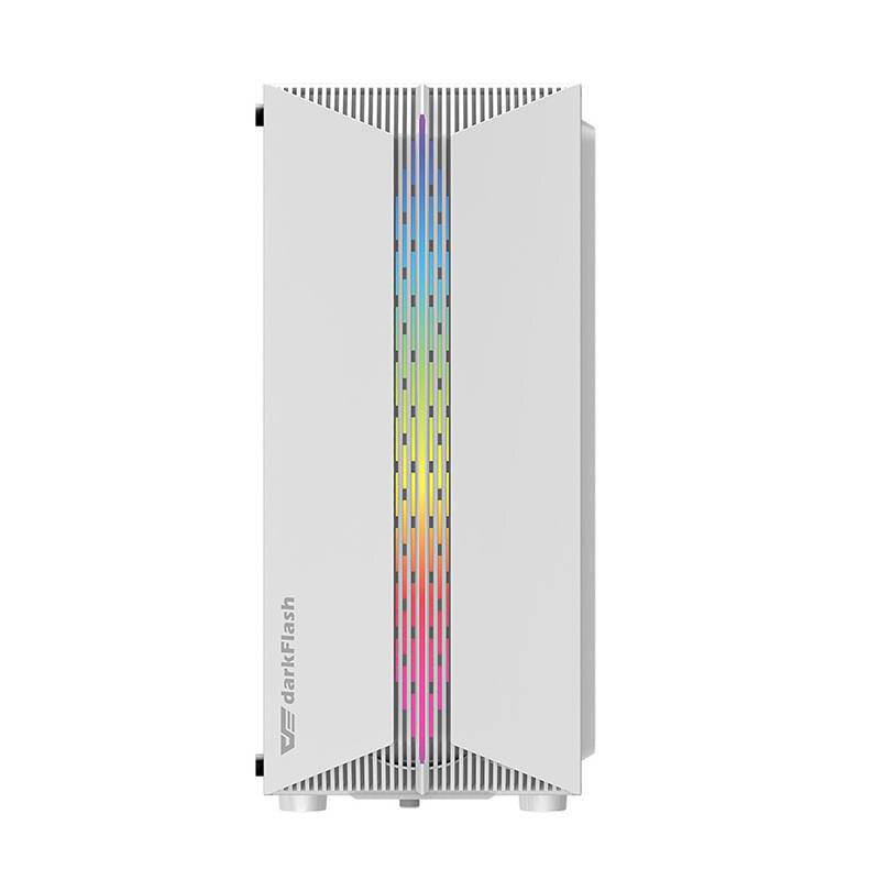 DARKFLASH - DK151 white - Darkflash DK151 LED-Computergehäuse (weiß) + 3 RGB-Lüfter-1