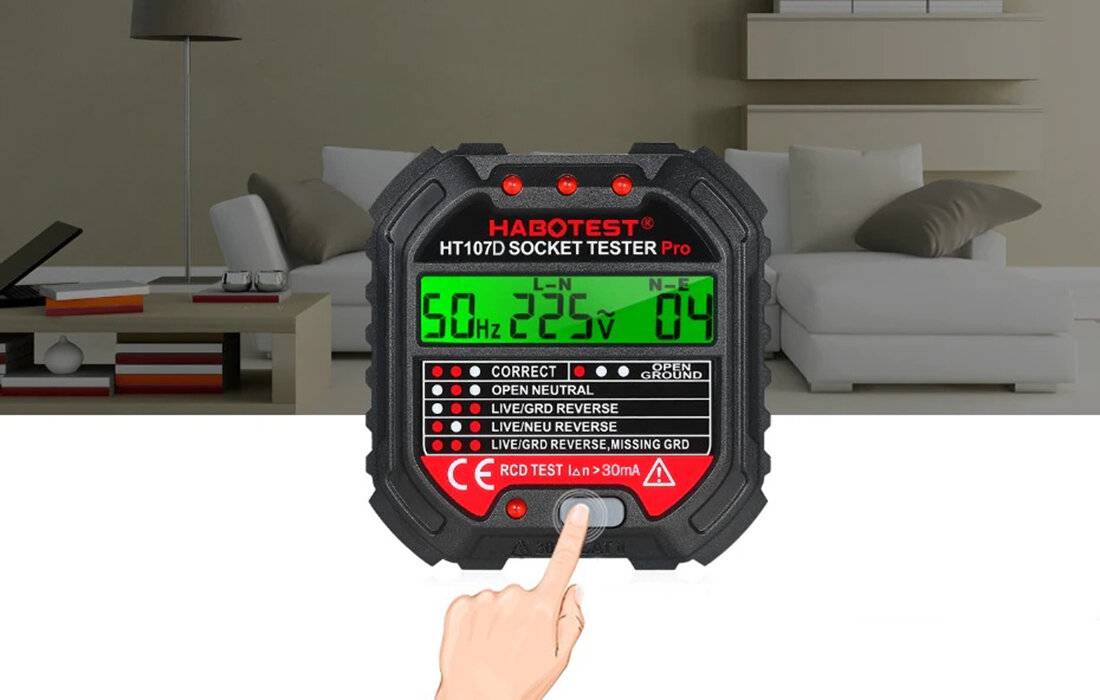 Preisbild für Habotest - HT107D - Steckdosentester mit Digitalanzeige Habotest HT107D
