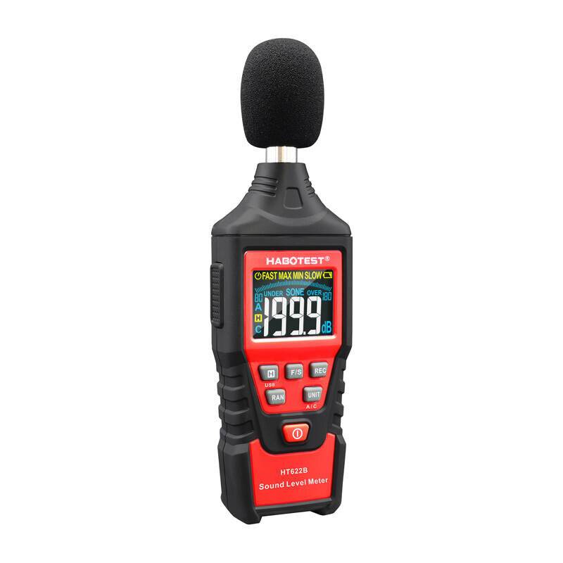 Habotest HT622B Digitales Schallpegelmessgerät, 30-130 dB, USB-Anschluss, Farbdisplay-1
