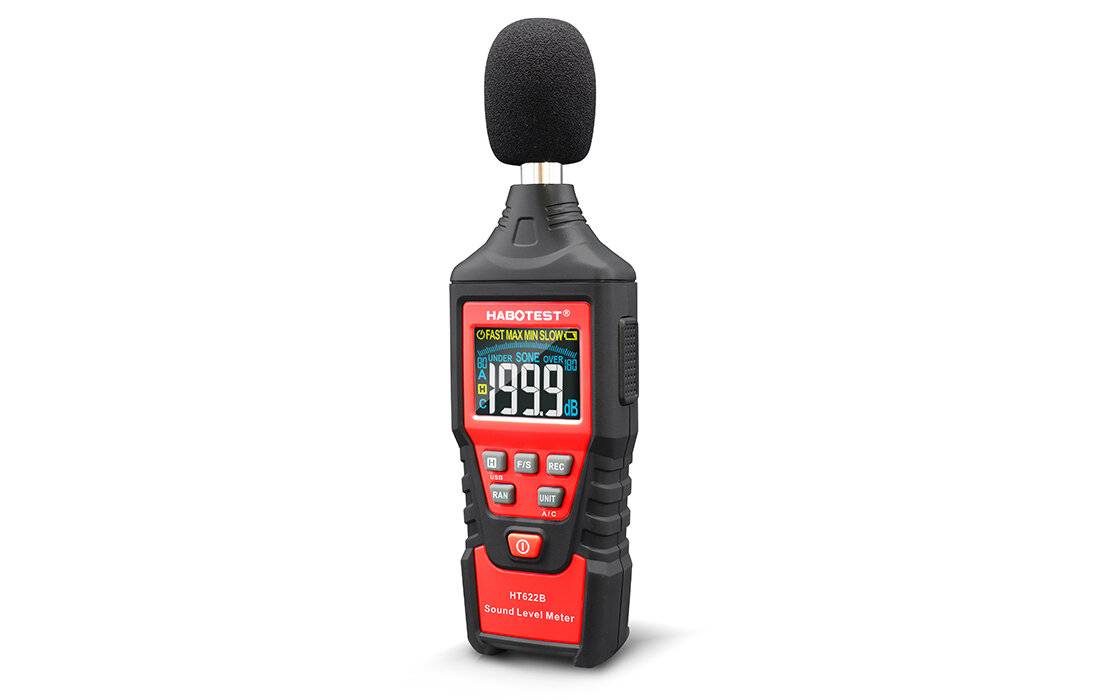 Preisbild für Habotest HT622B Digitales Schallpegelmessgerät, 30-130 dB, USB-Anschluss, Farbdisplay