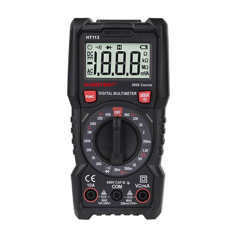Digitales Universalmultimeter Habotest HT113, CAT III 600V, 2000 Counts-0