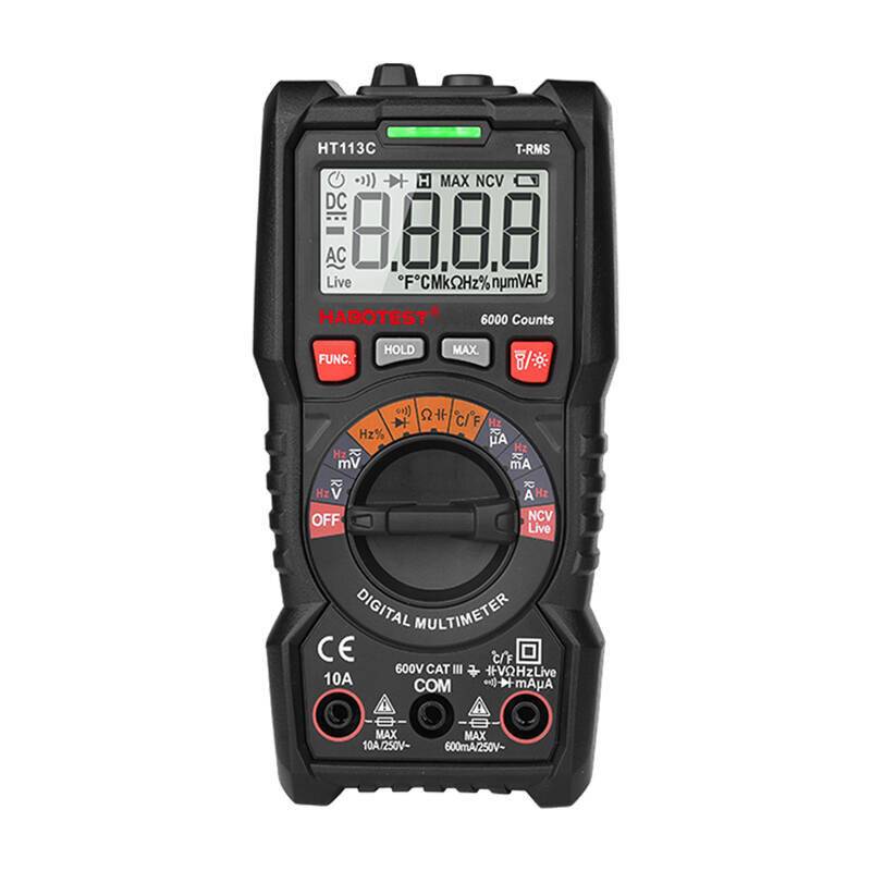 Habotest HT113C Digital-Multimeter, 6000 Counts, NCV, AC/DC Spannung/Strom, Widerstand-2
