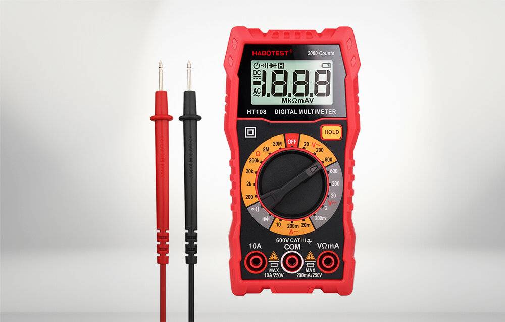Habotest HT108L Digital-Multimeter, CAT III 600V, 2000 Counts, True RMS-4