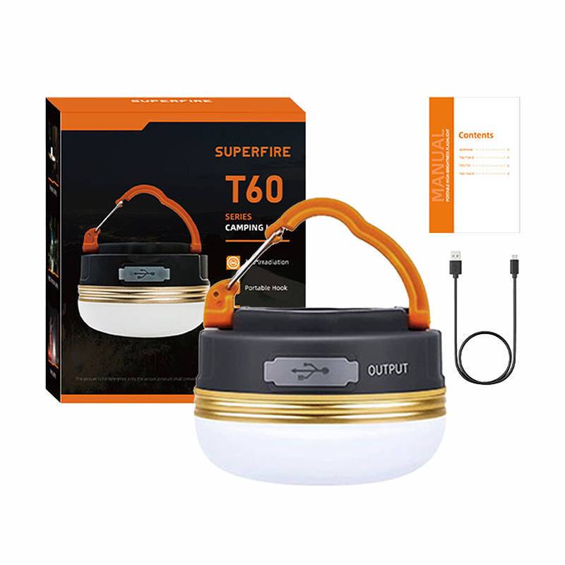 Campinglampe Superfire T60, 2,5W, 1000mAh-0