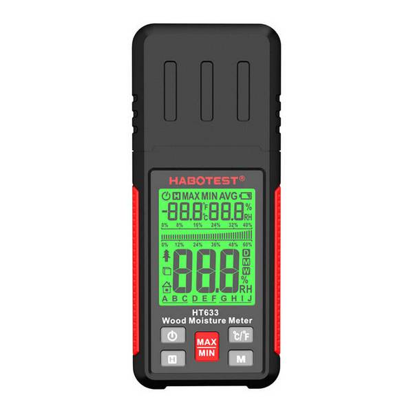 Habotest - HT633 - Digitales Feuchtigkeitsmessgerät Habotest HT633, Feuchtigkeitsmesser für Holz