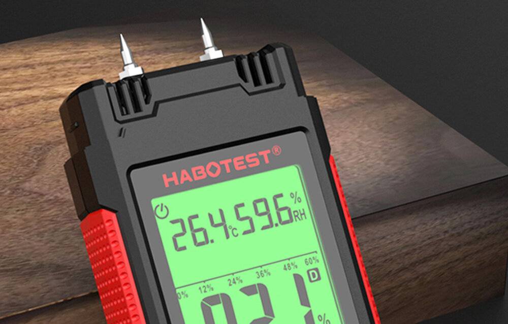 Preisbild für Holzfeuchtemessgerät Habotest HT633 für Holz, Beton und Putz, 0,0 % - 57,0 % Feuchte