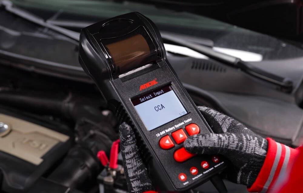 Batterietester Ancel BST600 mit Thermodrucker, 12V/24V, für Blei-Säure/AGM/GEL-4