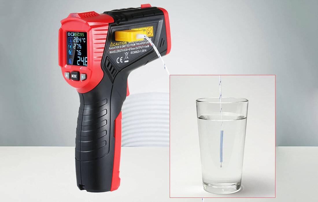 Habotest - HT651D - Digitales Laser-Pyrometer Habotest HT651D, Feuchtigkeitsmesser-3