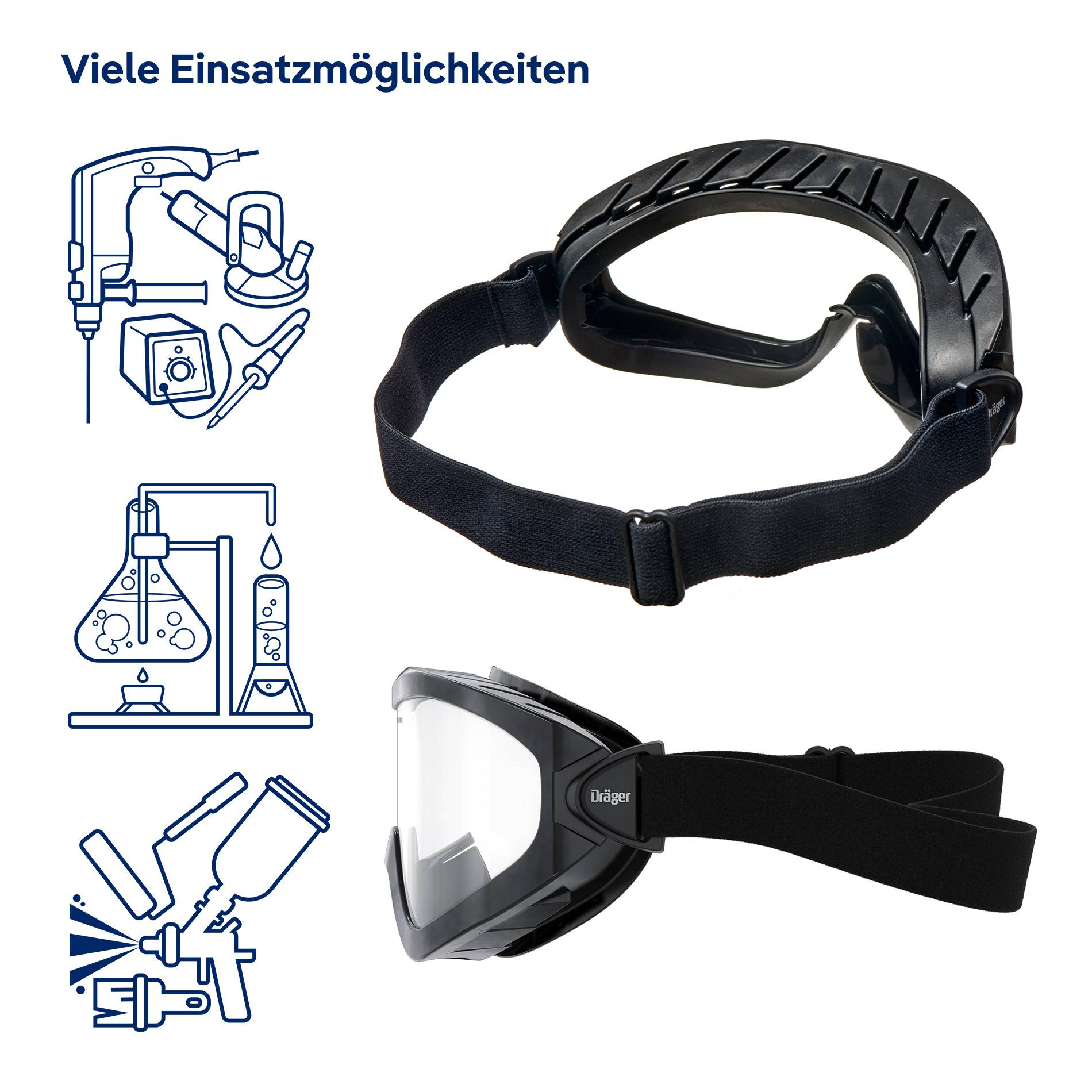 Dräger Schutzbrille Sicherheitsbrille X-pect 4200 klar Anti Fog beschichtet-2