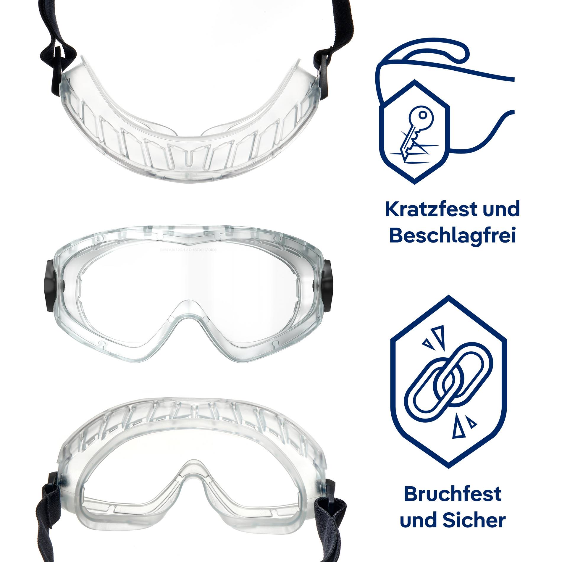 Dräger Schutzbrille Sicherheitsbrille X-pect 4200 klar Anti-Kratz u. Anti Fog beschichtet-3