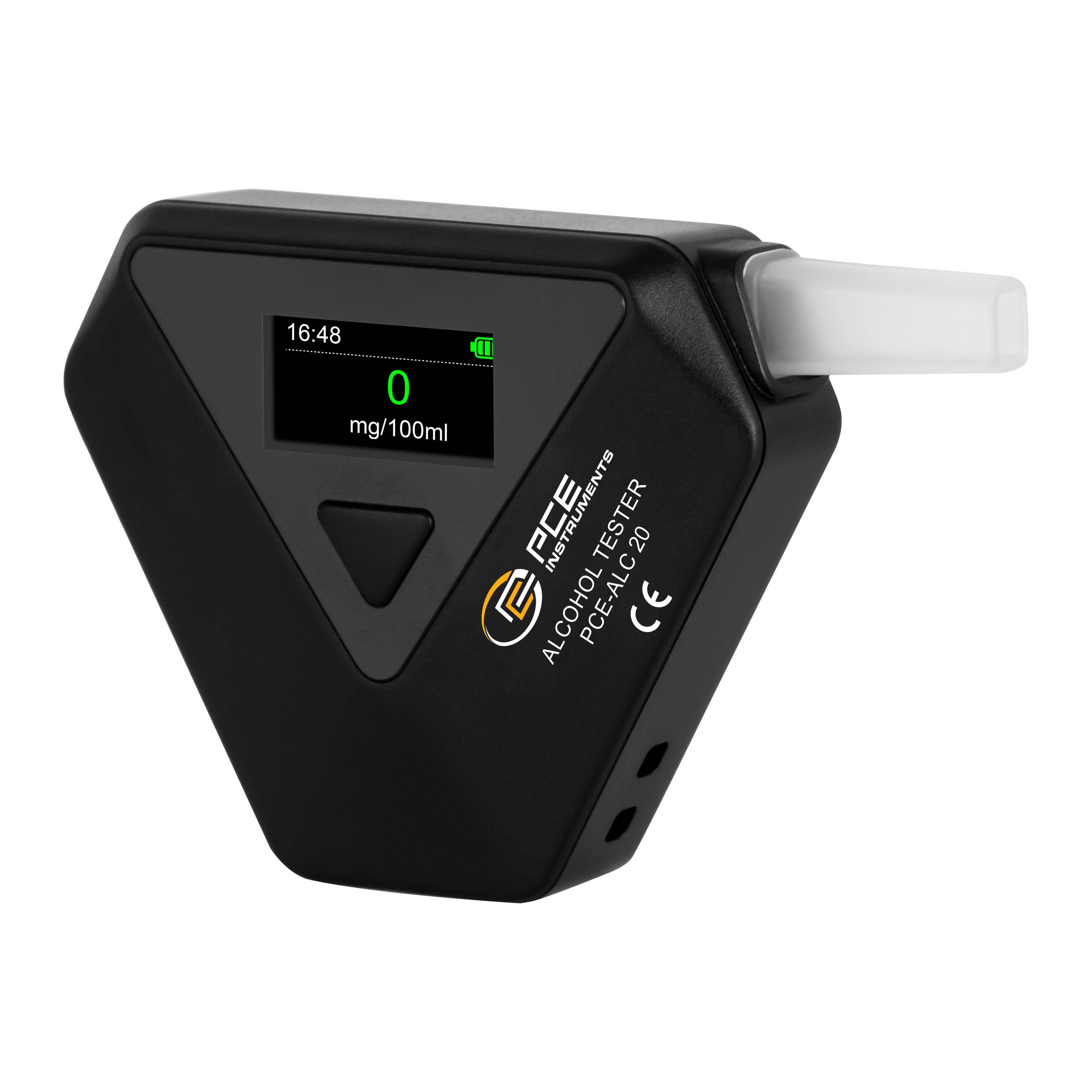 Thumbnail - PCE Instruments PCE-ALC 20 Alkoholtester Schwarz 0 bis 400 mg/ml inkl. Display