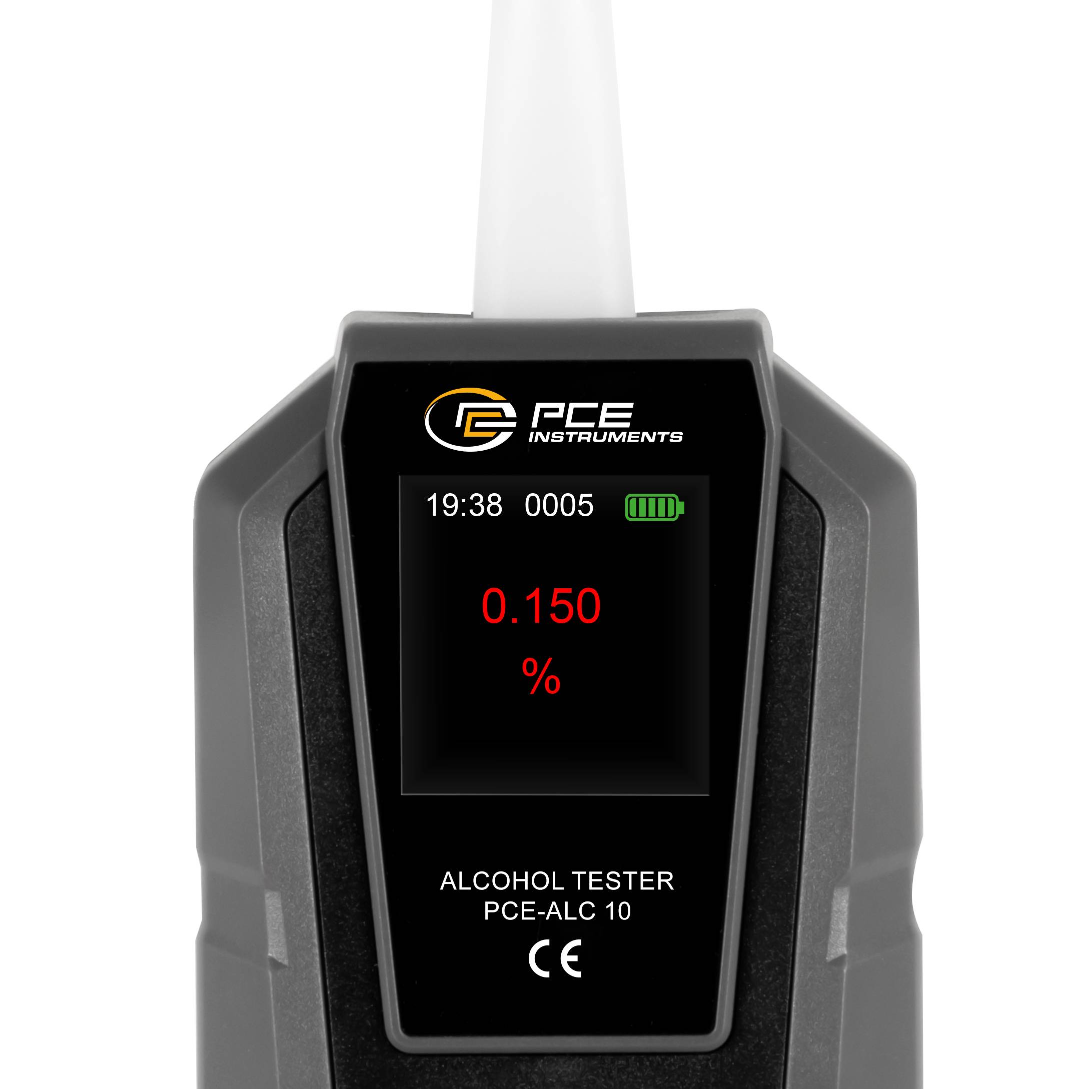 PCE Instruments Alkoholtester PCE-ALC 10 |Messbereich 0 .. 0,4 % BAC |Auflösung 0,001 % BAC |Ampelanzeige |Sprachausgabe-4