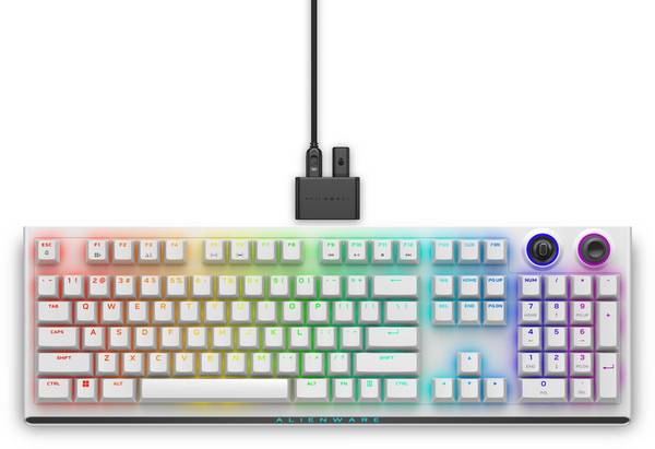 Alienware-Wireless-Tri-Mode-Gamingtastatur AW920K QWERTY US-Englisch, Lunar Light