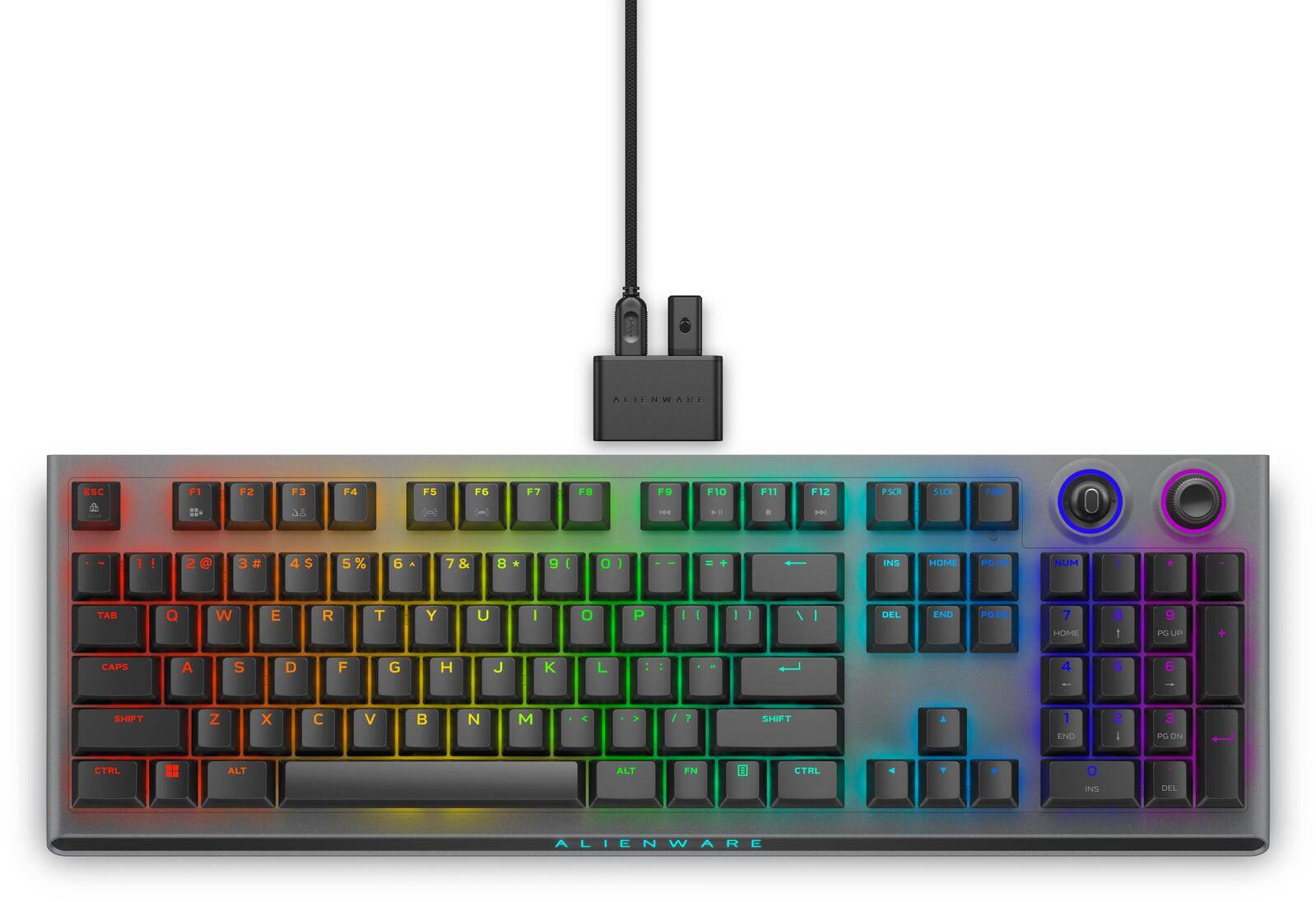 Alienware Wireless-Tri-Mode-Gamingtastatur AW920K (QWERTY), Dark Side of the Moon-0