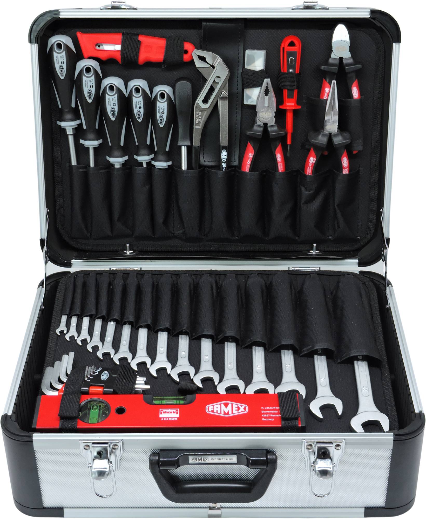FAMEX 729-17 Werkzeugkoffer PROFESSIONAL, 175-tlg., Komplett Set mit Werkzeug Satz und Steckschlüsselsatz-3