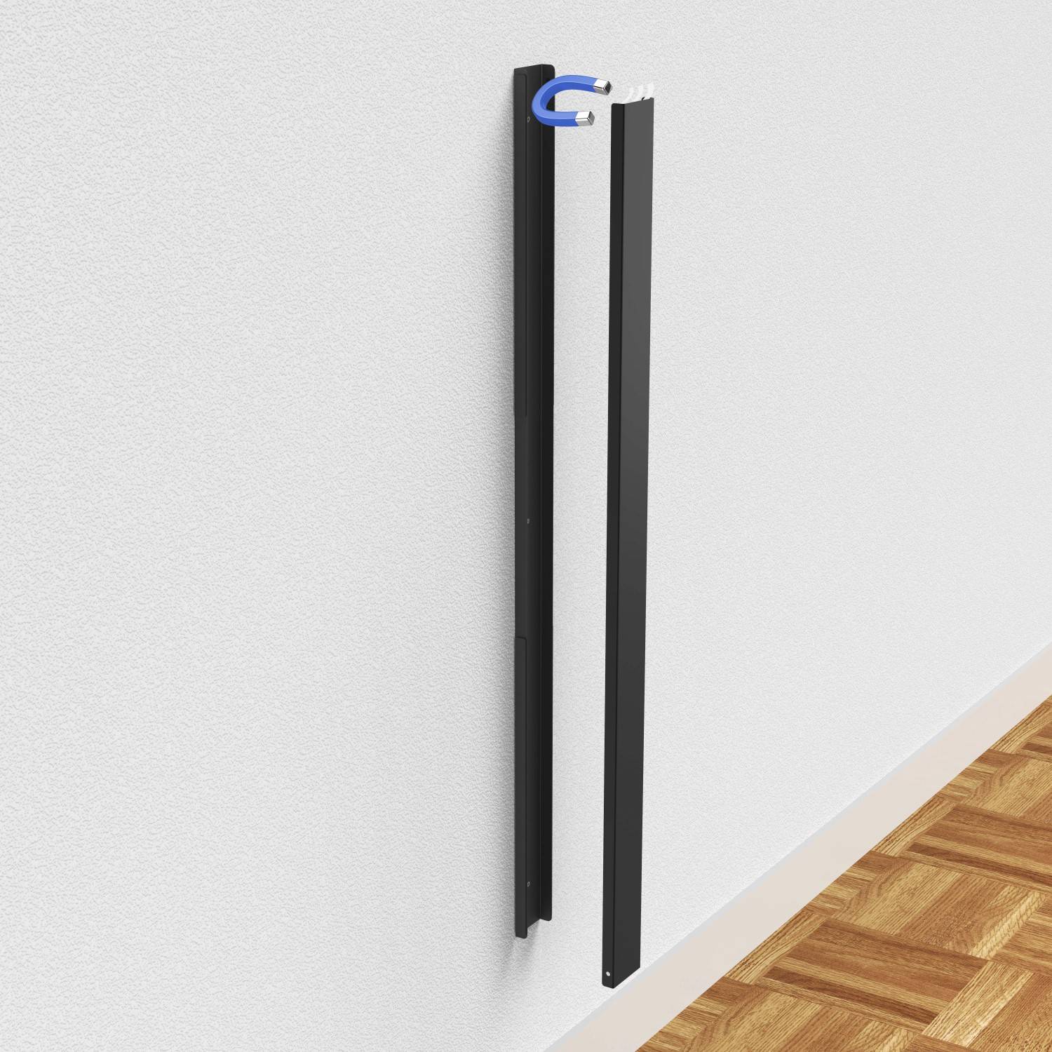 Magnetischer Kabelkanal 90cm Metall Schwarz-1