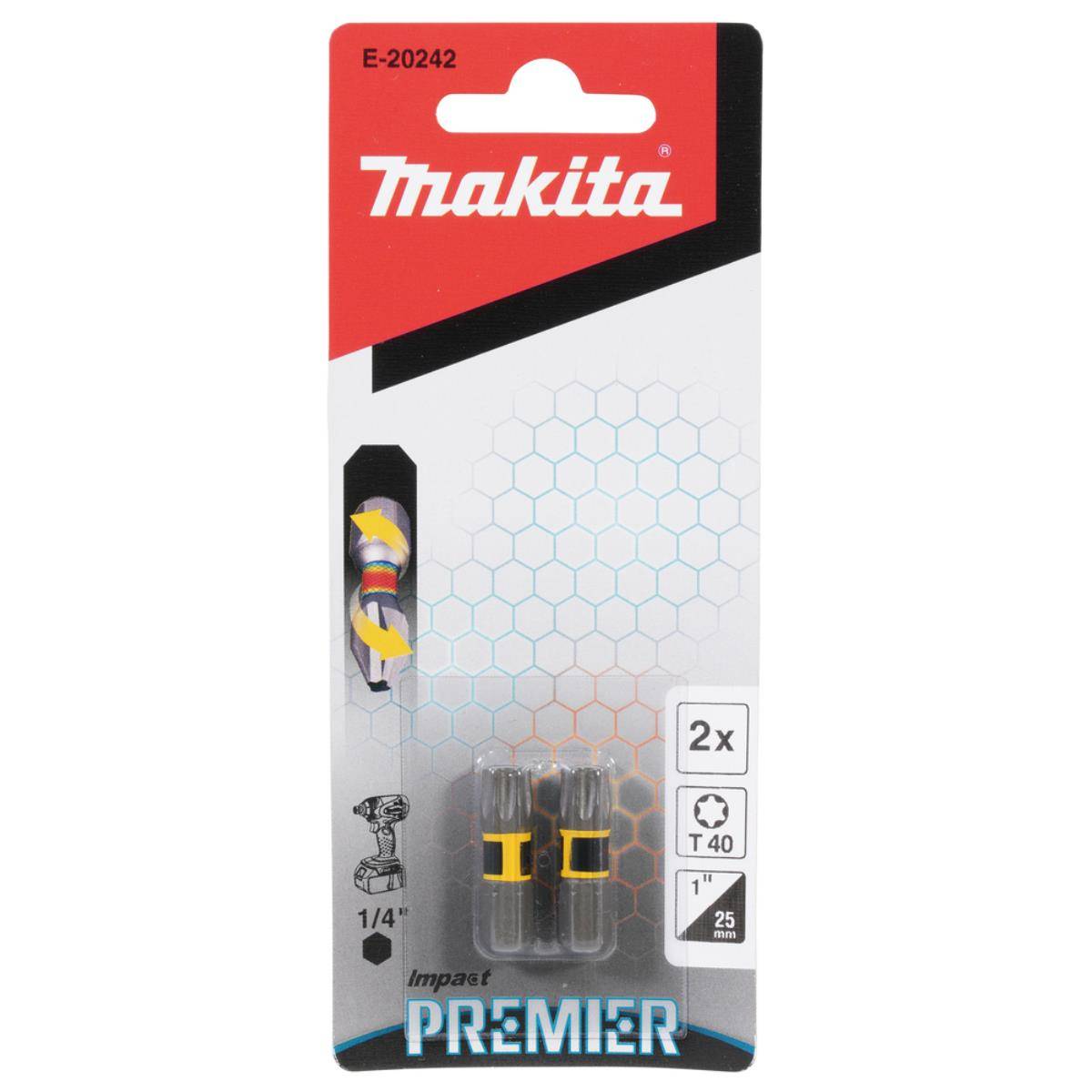 Makita Torsion Schraubbit T40, 25 mm, 1/4", 2 Stk. T40 • 25 mm • 1/4" • 2 Stk.-2