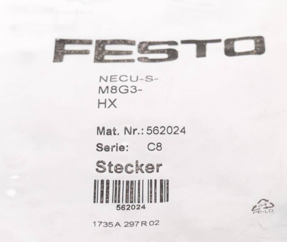 FESTO Stecker 562024 NECU-S-M8G3-HX Polzahl: 3 32 V (max) 1 St.-1