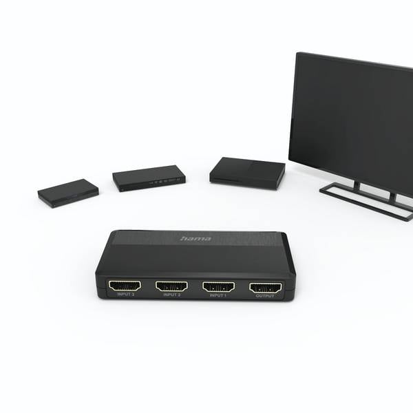hama 00121760 HDMI™-Umschalter, 3 Eingänge, 1 Ausgang