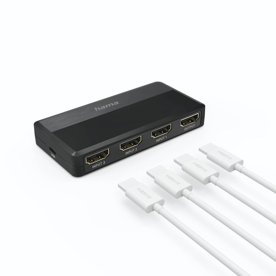 hama 00121760 HDMI™-Umschalter, 3 Eingänge, 1 Ausgang-1
