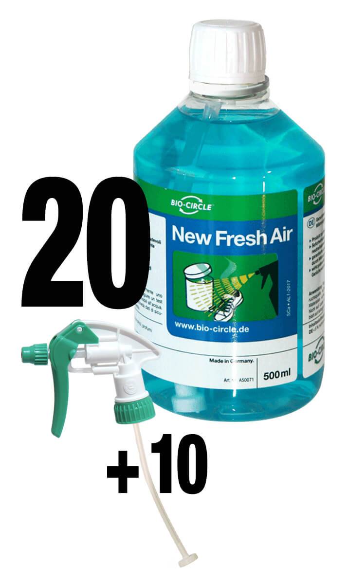 BIO-CIRCLE Geruchsentferner New Fesh Air, 20x 500 ml + 10 Sprayer-1